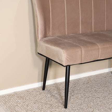 Eetkamerbank Sally 180cm champagne velvet