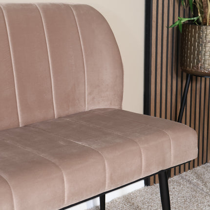 Eetkamerbank Sally 180cm champagne velvet