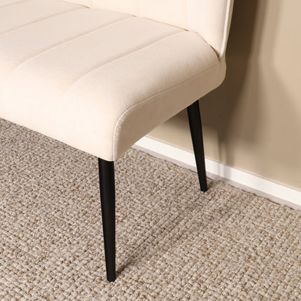 Eetkamerbank Sally 180cm creme velvet