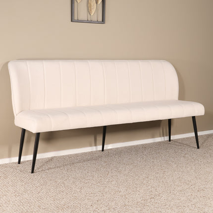 Eetkamerbank Sally 180cm creme velvet
