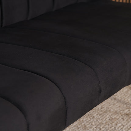 Eetkamerbank Sally 180cm zwart velvet