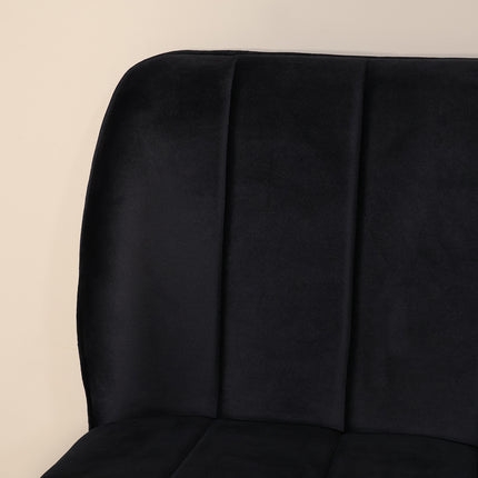 Eetkamerbank Sally 180cm zwart velvet