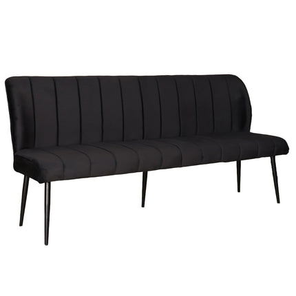 Eetkamerbank Sally 180cm zwart velvet