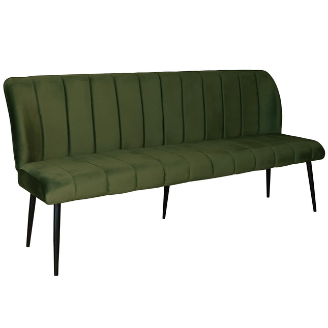 Eetkamerbank Sally 180cm donkergroen velvet