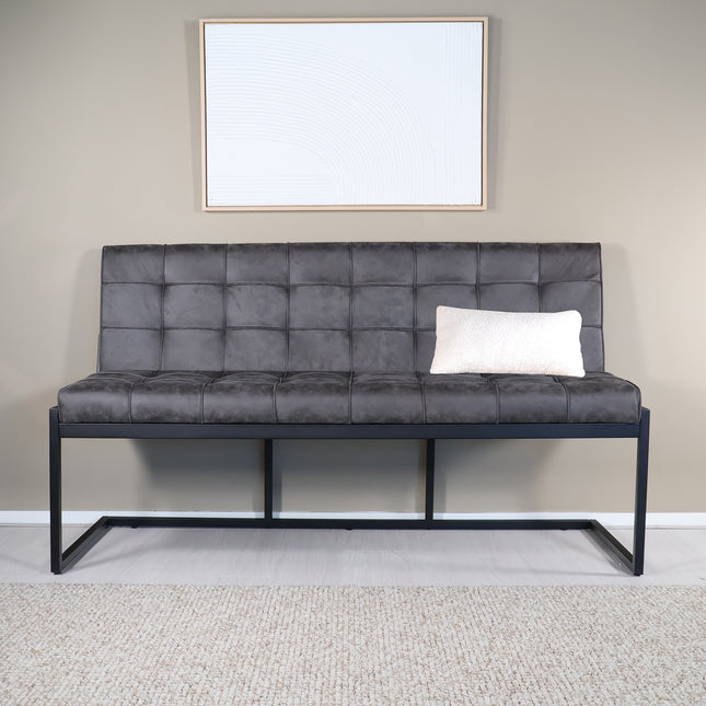 Eetkamerbank Vito 160cm antraciet microvezel