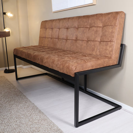Eetkamerbank Vito 160cm bruin microvezel