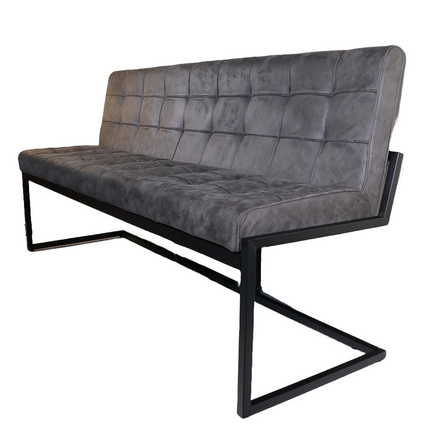 Eetkamerbank Vito 180cm antraciet microvezel