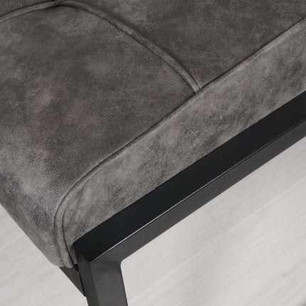Eetkamerbank Vito 180cm antraciet microvezel