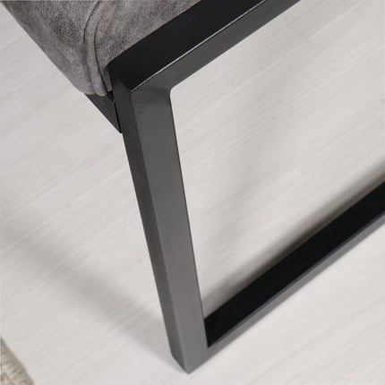 Eetkamerbank Vito 180cm antraciet microvezel