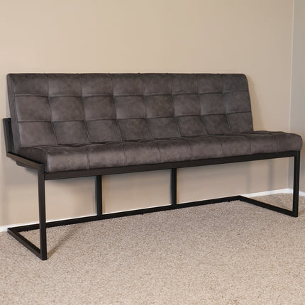 Eetkamerbank Vito 180cm antraciet microvezel