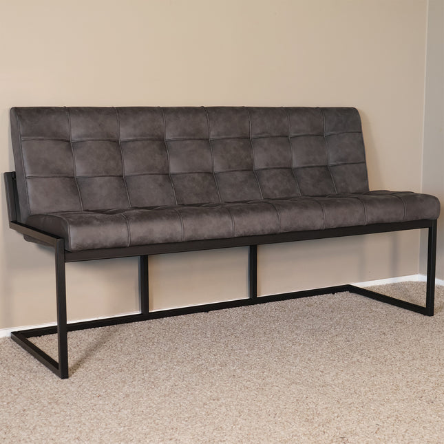 Eetkamerbank Vito 180cm antraciet microvezel