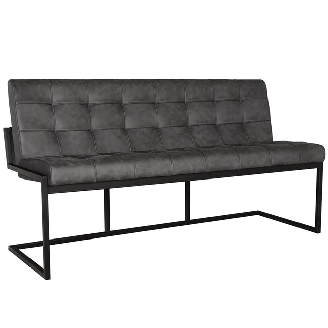 Eetkamerbank Vito 180cm antraciet microvezel