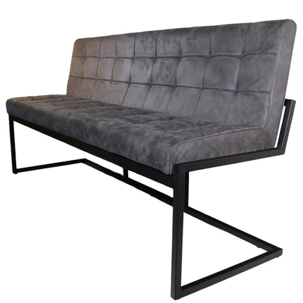 Eetkamerbank Vito 180cm antraciet microvezel