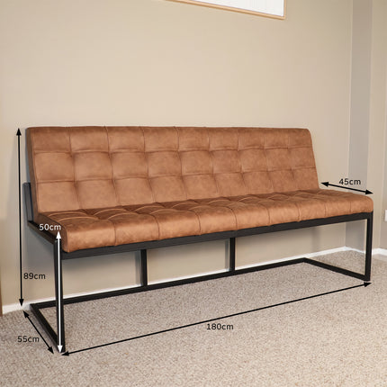 Eetkamerbank Vito 180cm bruin microvezel