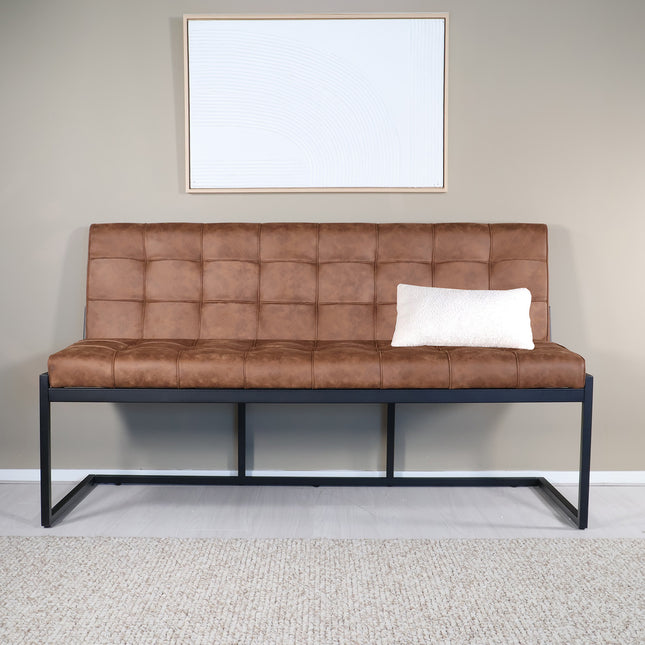 Eetkamerbank Vito 160cm bruin microvezel