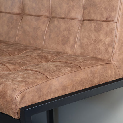 Eetkamerbank Vito 160cm bruin microvezel
