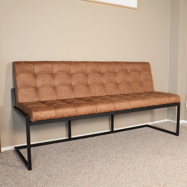 Eetkamerbank Vito 180cm bruin microvezel