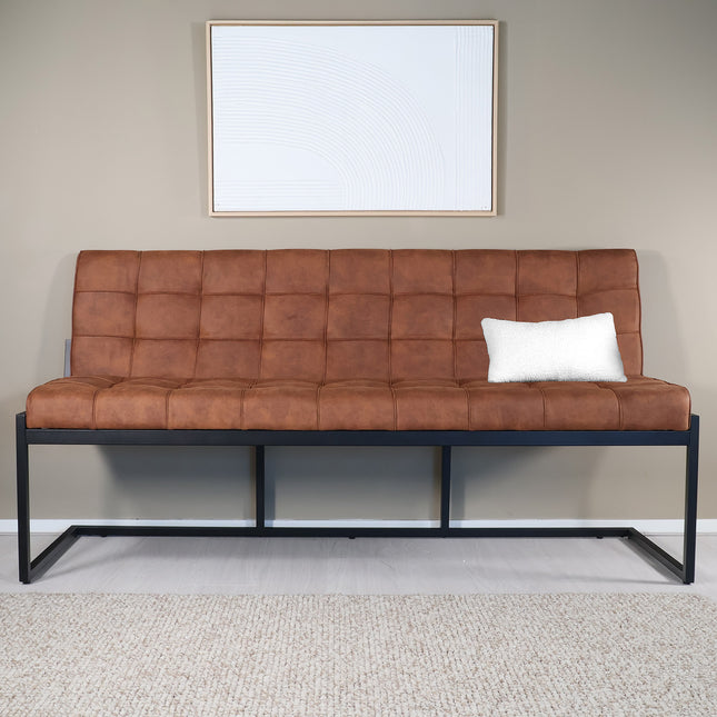 Eetkamerbank Vito 180cm cognac microvezel