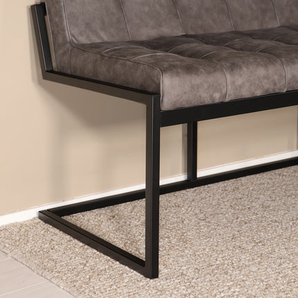 Eetkamerbank Vito 220cm antraciet microvezel