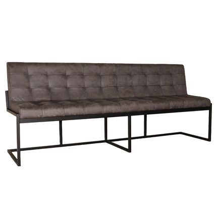 Eetkamerbank Vito 220cm antraciet microvezel