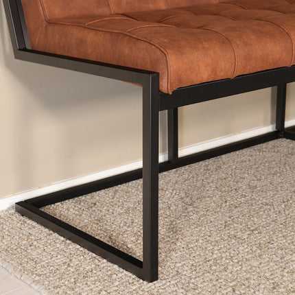 Eetkamerbank Vito 220cm cognac microvezel