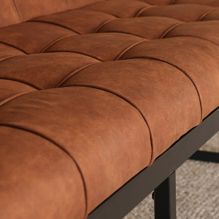 Eetkamerbank Vito 220cm cognac microvezel