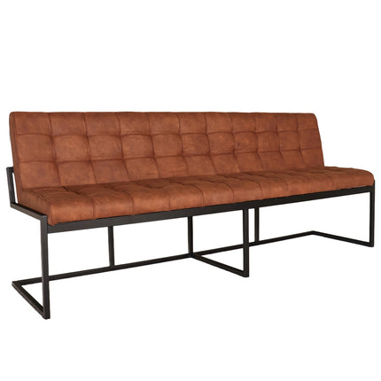Eetkamerbank Vito 220cm cognac microvezel
