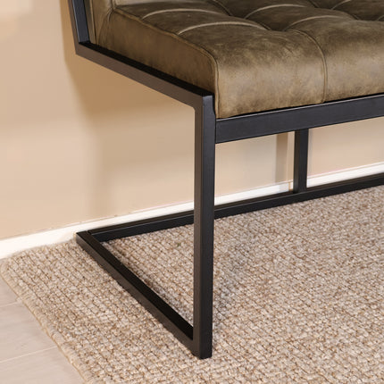 Eetkamerbank Vito 220cm donkergroen microvezel