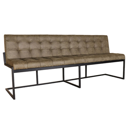 Eetkamerbank Vito 220cm donkergroen microvezel