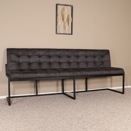 Eetkamerbank Vito 220cm zwart microvezel