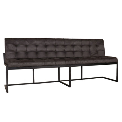 Eetkamerbank Vito 220cm zwart microvezel