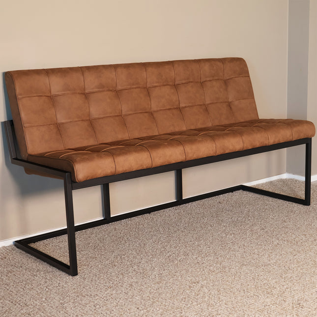 Eetkamerbank Vito 160cm bruin microvezel