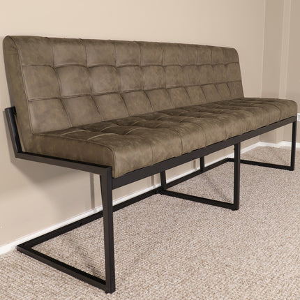 Eetkamerbank Vito 200cm donkergroen microvezel