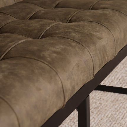 Eetkamerbank Vito 200cm donkergroen microvezel