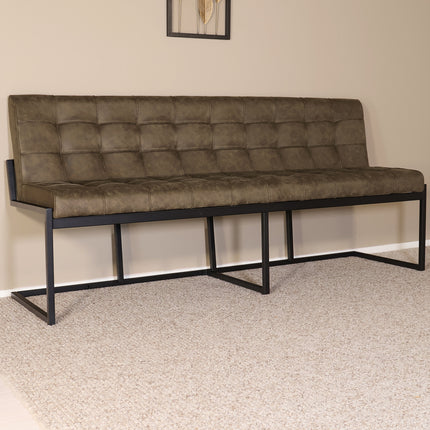 Eetkamerbank Vito 200cm donkergroen microvezel