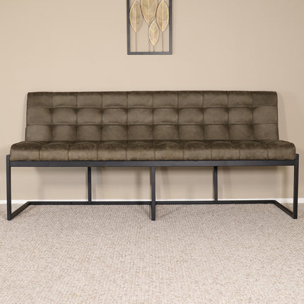 Eetkamerbank Vito 200cm donkergroen microvezel