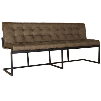 Eetkamerbank Vito 200cm donkergroen microvezel