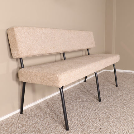 Eetkamerbank Wendy 160cm beige stof