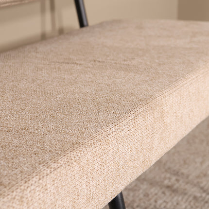 Eetkamerbank Wendy 160cm beige stof