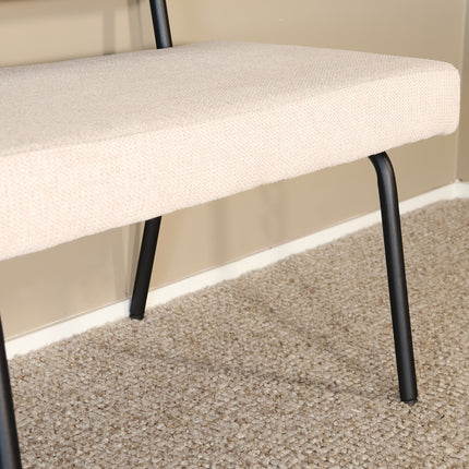 Eetkamerbank Wendy 160cm zand stof