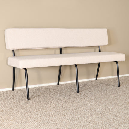 Eetkamerbank Wendy 160cm zand stof