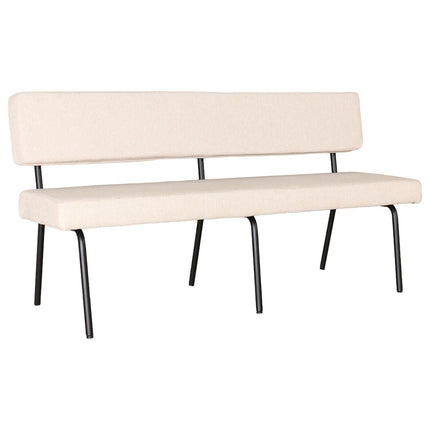 Eetkamerbank Wendy 160cm zand stof