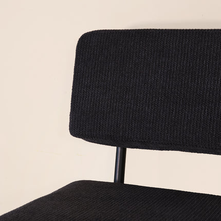 Eetkamerbank Wendy 160cm zwart stof