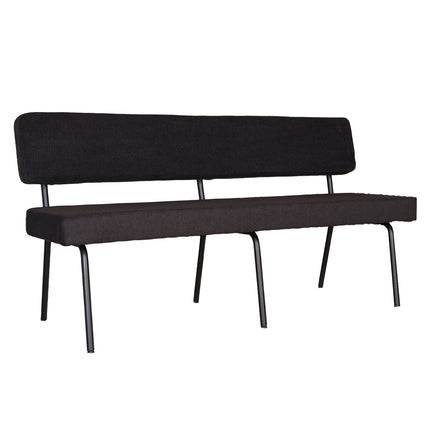 Eetkamerbank Wendy 160cm zwart stof