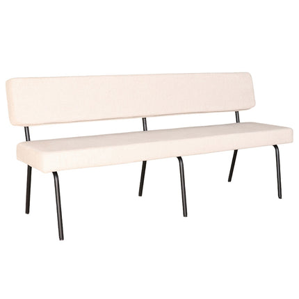 Eetkamerbank Wendy 180cm zand stof
