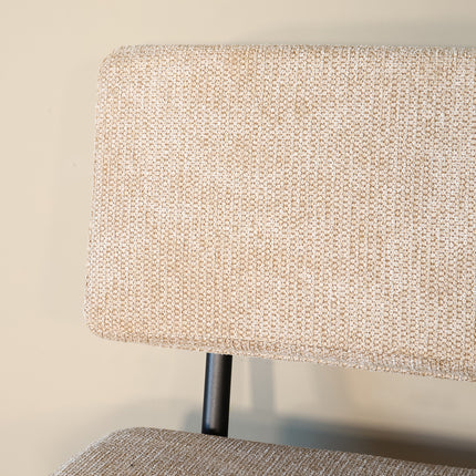 Eetkamerbank Wendy 200cm beige stof