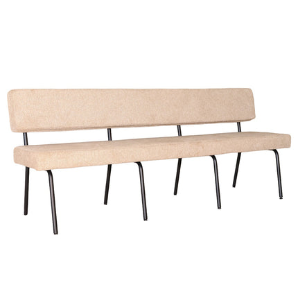 Eetkamerbank Wendy 200cm beige stof