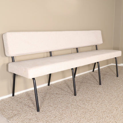 Eetkamerbank Wendy 200cm zand stof