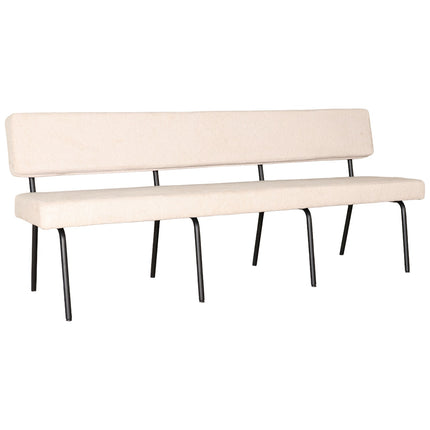 Eetkamerbank Wendy 200cm zand stof