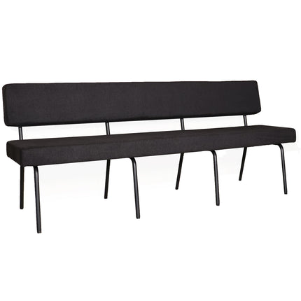 Eetkamerbank Wendy 200cm zwart stof